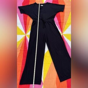 Pact Organic Revive Black Jumpsuit, Size M